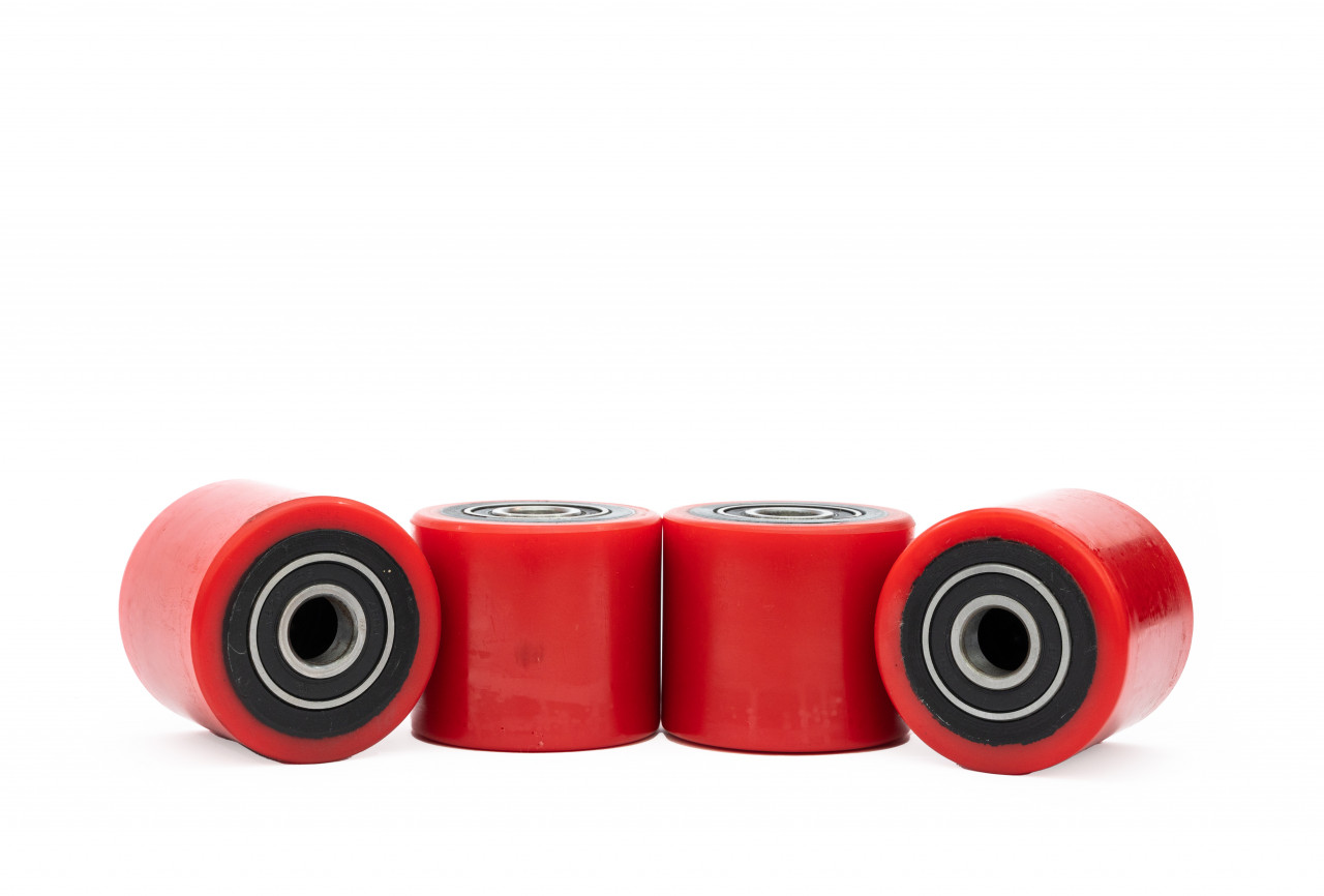 Set roti din poliuretan, diametru de 80 mm, pentru transpalet KLASS - imagine 2