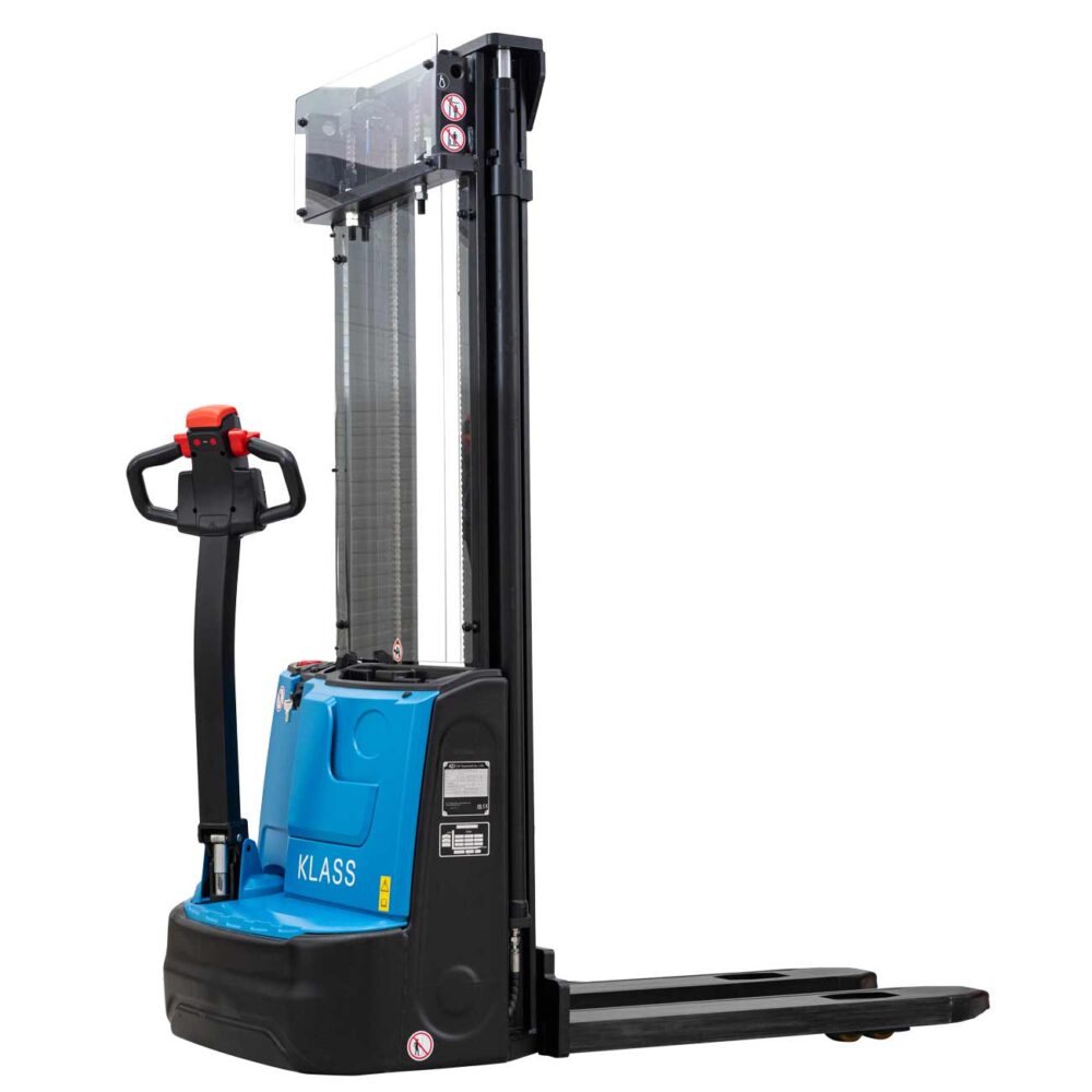 ESA121, Stivuitor electric pietonal 1.200 kg, baterie AGM, Inaltime ridicare 4.100 mm